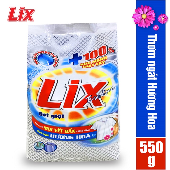 [Mã BMLTA35 giảm đến 35K đơn 99K] Bột giặt LIX extra hương hoa 550g EB055
