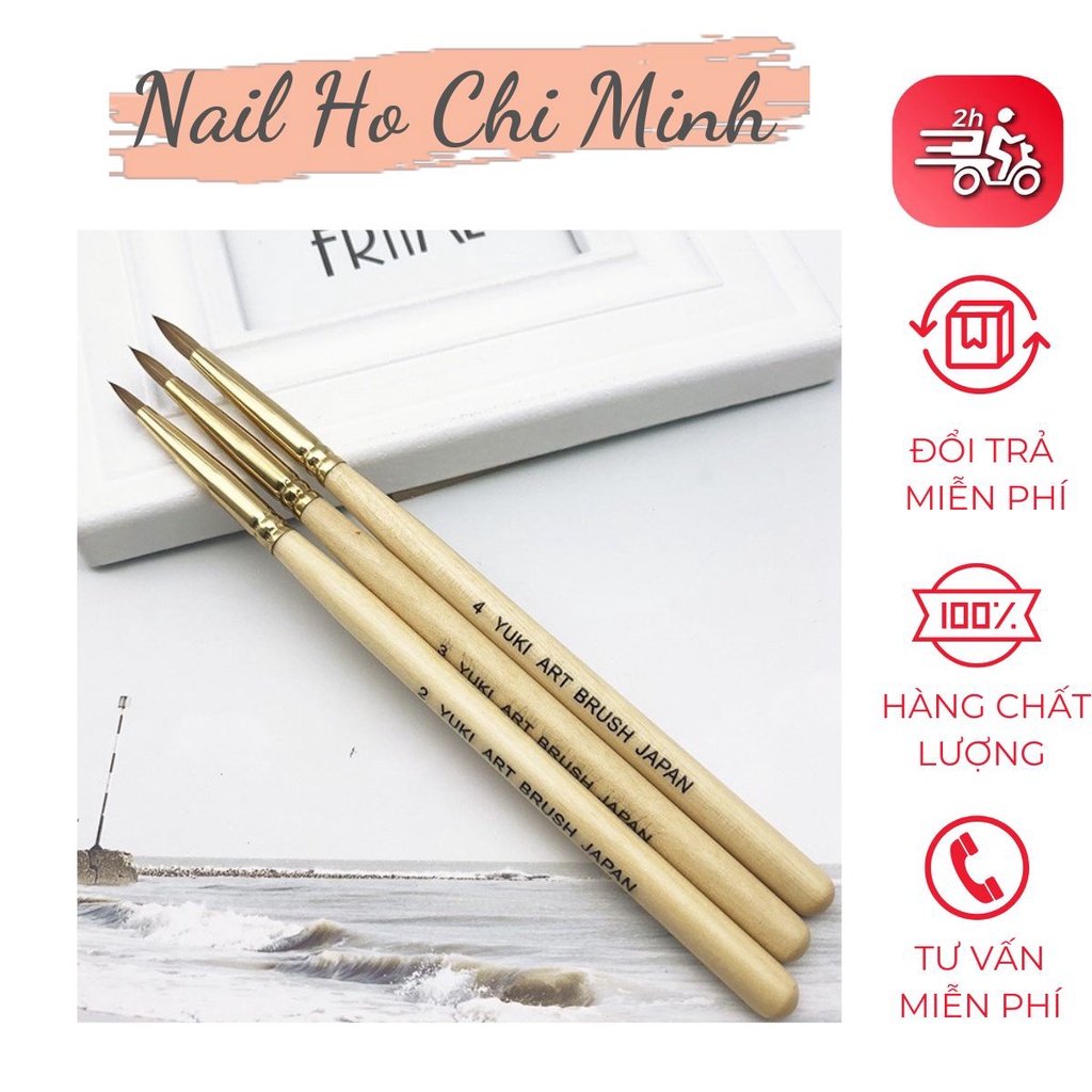 Cọ đắp hoa Yuki chính hãng 3 sizes (2; 3; 4) - Cọ đắp hoa chuyên dụng (có bán từng chiếc)