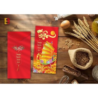 100 Bao Lì Xì Cao Cấp Mẫu Thuận Buồm Xuôi Gió May Mắn, kt 8x16cm