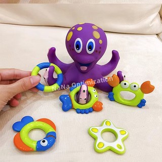 Bộ 6 Món Đồ Chơi Nhà Tắm Hình Bạch Tuộc Dễ Thương Cho Bé