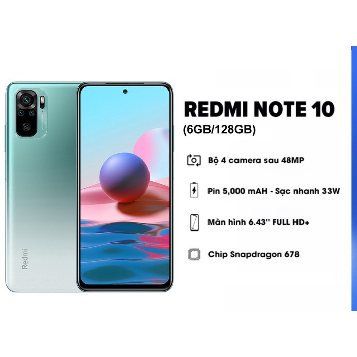 Điện thoại Xiaomi Redmi Note 10 (6GB/128GB) | Shopee Việt Nam
