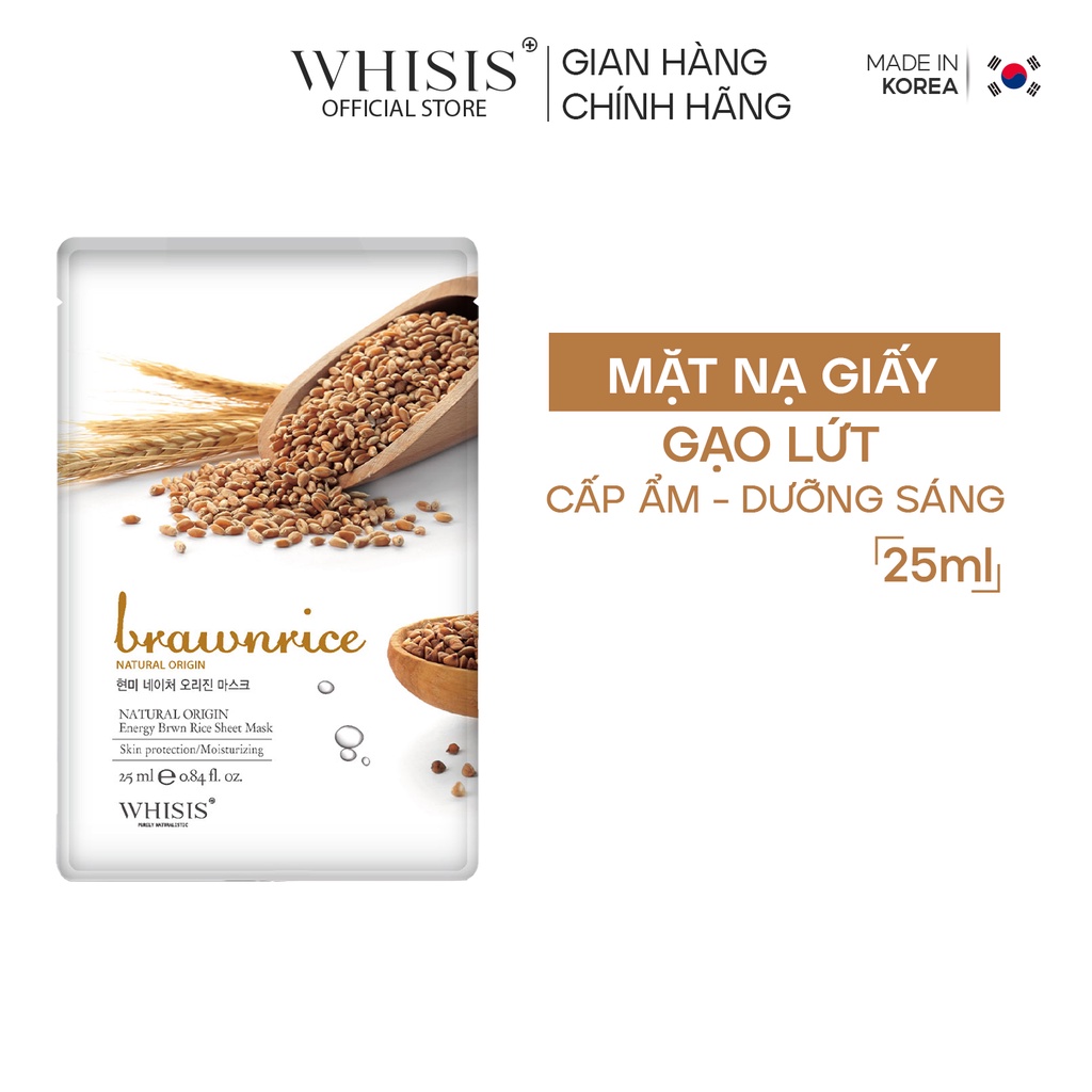 Ảnh MIX 10 Mặt Nạ Giấy Hàn Quốc WHISIS Chiết Xuất Thiên Nhiên Giúp Dưỡng Da, Cải Thiện Làn Da 25ml 2