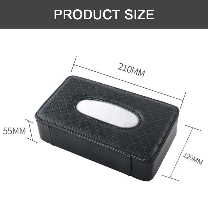 SEAMETAL Hộp Da Đựng Khăn Giấy Đa Năng Gắn Chỗ Tỳ Tay Xe Hơi