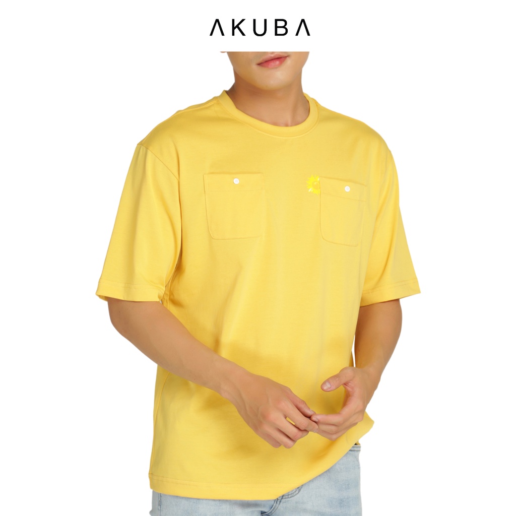 Áo thun Nam Akuba tay ngắn form oversize, chất liệu 100% cotton 01JW120