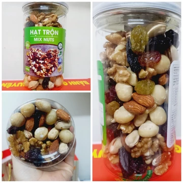 Mixed hạt hạnh nhân macca hạt dẻ nho khô, nhân óc chó Chile Wellbeing