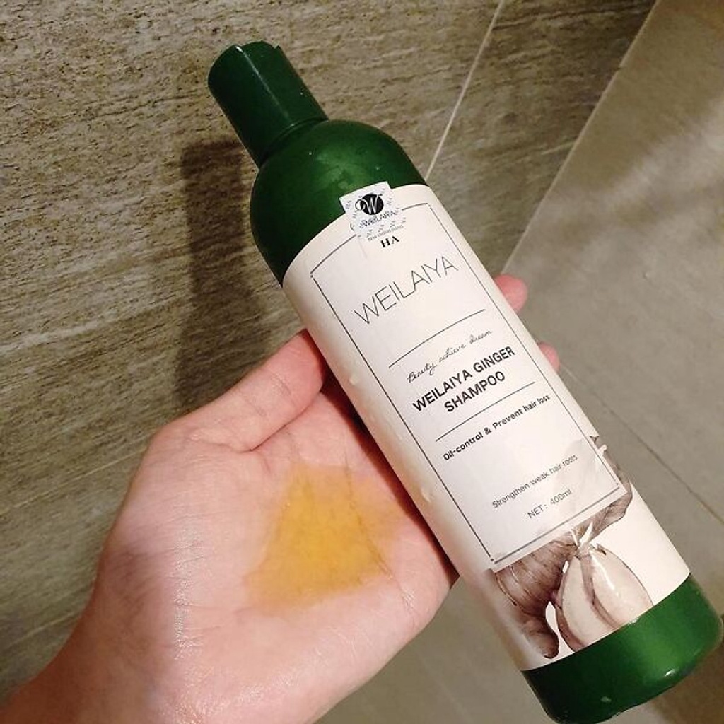 Ảnh Dầu gội gừng trắng thảo dược Weilaiya Ginger Shampoo ngăn rụng và kích thích mọc tóc 400ml 4