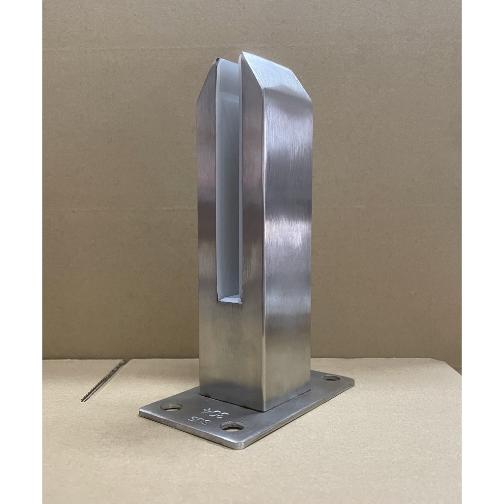 Trụ cầu thang lan can kính không khoan lỗ INOX 304 (trụ ngàm rỗng ...