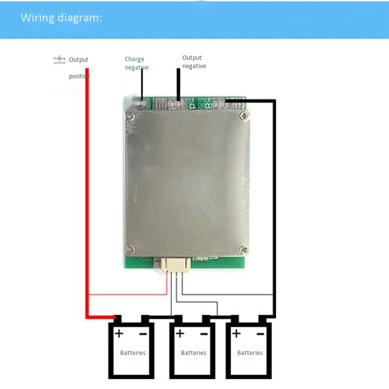Bảng bảo vệ sạc pin Lithium Li-Iron 3S 12V 100A BMS có cân bằng pin nguồn / tăng cường bảng bảo vệ PCB