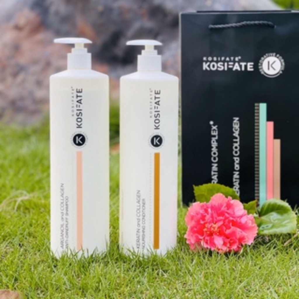 Dầu Gội xả KOSIFATE dưỡng sinh phục hồi tóc mềm mượt, giảm rụng tóc, giảm dầu, giảm gàu