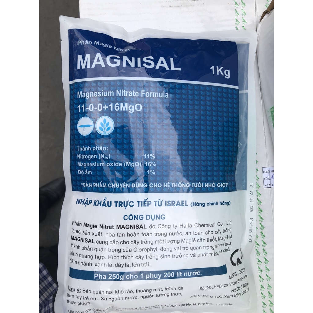 Phân bón Haifa Magie Nitrat (MgNo3) Magnisal Siêu Xanh Tốt, đâm chồi ra rễ cực mạnh, chống hiện tượng xoắn rụng lá