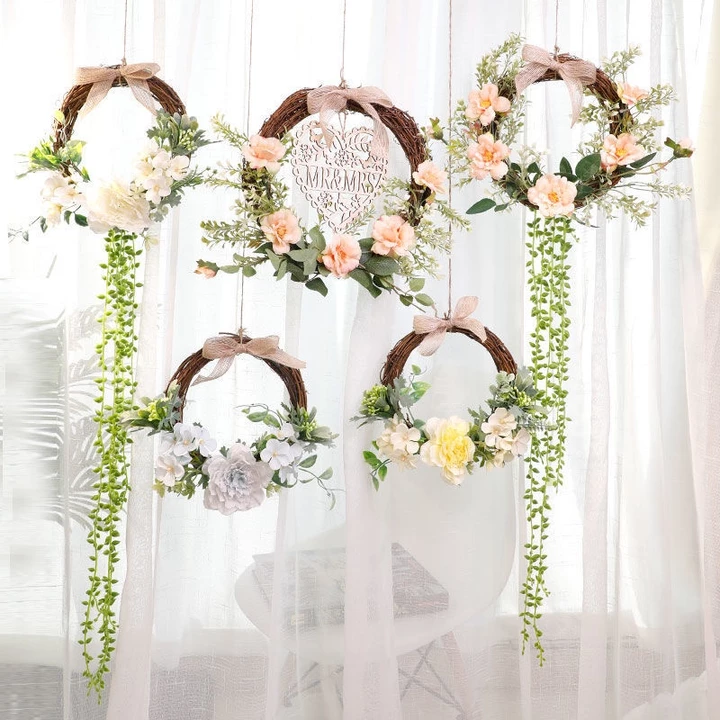 Đồ treo tường phòng khách sáng tạo đồ trang trí tường vòng hoa treo tường và trang trí tường cửa phòng nội thất phòng