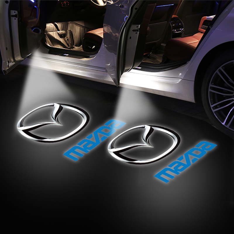 1 Đèn LED Chiếu Logo Chào Mừng Gắn Cửa Xe Hơi Mazda ATENZA Axela 5 6 323 626 RX-8 CX-6 CX-5 CX-4 MX-3 MX-5