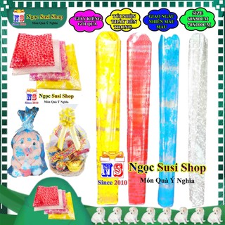 GIẤY KIẾNG GÓI QUÀ GIỎ QUÀ TẾT GẤU BÔNG ,TRÁI CÂY CỰC ĐẸP + TẶNG KÈM NƠ SIZE LỚN 5CM SIZE CHUẨN [ BÁN LẺ GIÁ SỈ]