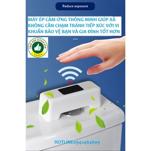 máy ép Nút Xả Bồn Cầu Cảm Biến Tự Động Thông Minh Không Cần Chạm bảo vệ bạn và gia đình khỏi vi khuẩn
