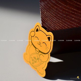 Sticker Mèo Thần Tài Ánh Kim Mini Dán Trang Trí Ốp Lưng Ví Túi Xách