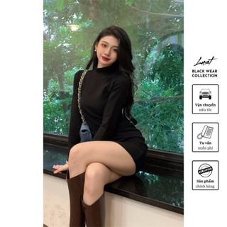 Váy đen body nhún eo cao cấp thời trang nữ LUST chất liệu dày dặn thiết kế đẹp - M24