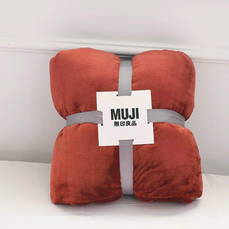 Chăn lông tuyết Muji chất mềm mịn siêu ấm nhiều màu sắc