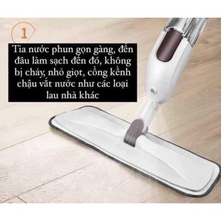 Cây Lau nhà tự vắt kèm bình phun sương giúp lau sạch hơn (hàng tốt)