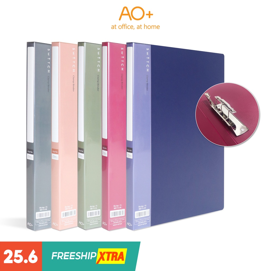 Bìa kẹp file tài liệu Switch OFF AO+, nhựa PP/A4, gáy 15mm | Shopee ...