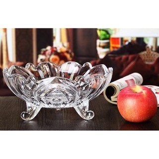Bát Đựng Trái Cây, Thố, Đĩa Thủy Tinh 3 Chân Cao Cấp Sang Trọng Trang Trí Bàn Ăn