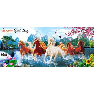 Tranh Mã Đáo Thành Công, Bát Mã Dán Tường 3D