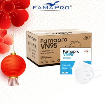 [VN95 (N95) THÙNG 50 HỘP] Khẩu trang cao cấp 5 lớp Famapro VN95 10 cái/hộp