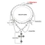 KIN Gothic Chữ Thập Mân Côi Vòng Cổ Vintage Quyến Rũ Mặt Dây Chuyền Vòng Cổ Punk Choker Trang Sức