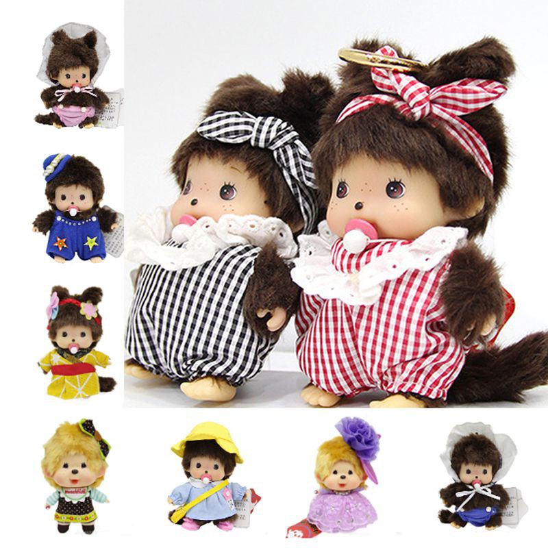 15cm 31 Thiết Kế Monchhichi Sang Trọng Đồ Chơi Búp Bê Nhồi Bông Dễ Thương Phong Cách Động Vật Cho Bé
