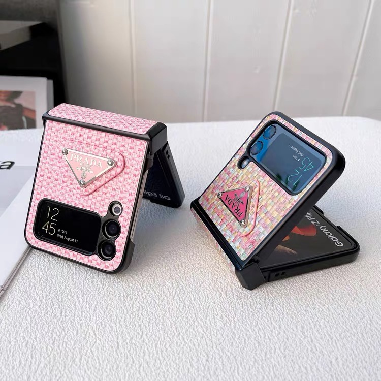 Họa tiết bện sang trọng Thiết kế độc đáo Vỏ điện thoại gấp cho Samsung Galaxy Z Flip 3 4 5G Vỏ cho Z Flip3 Z Flip4 Vỏ bảo vệ thiết kế cổ điển