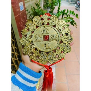 Đồng tiền Ngũ Phúc Lâm Môn 15cm To Dày 2mm Hàng đẹp Dơi Phúc Tinh  Vật Phẩm Phong Thuỷ