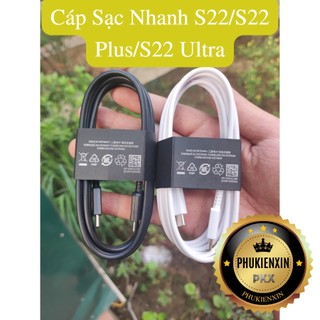 Cáp SamSung S22 / S22 Plus / S22 ultra Dài 1,8m 2 Đầu TypeC 3A Chính Hãng