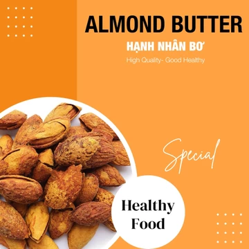 Hạt hạnh nhân rang bơ giòn thơm 500g, hạnh nhân rang vỏ mỏng tại nhà hộp