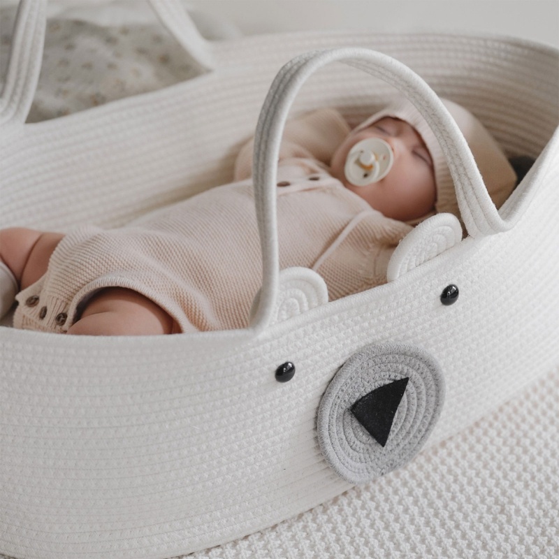 Baby Changing Basket Moses Basket for Babies Portable Baby Sleeping-Basket 28in