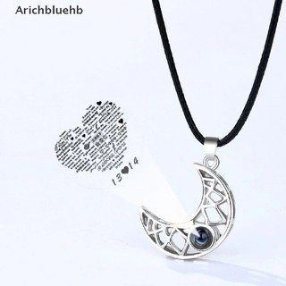 Vòng cổ Nam Châm Mặt Trời Và Mặt Trăng In Chữ I Love You In 100 Ngôn Ngữ Cho Cặp Đôi