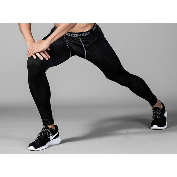 Quần giữ nhiệt combat legging nam dáng bó đẹp màu đen, tập gym, mặc lót trong cực thích