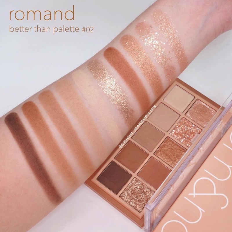 Có sẵn - Bảng phấn mắt ROMAND số 02 Mahogany Garden tone nâu ấm cho đôi mắt  đẹp long lanh