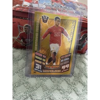 Thẻ Cầu Thủ Bóng Đá Match Attax Ronaldo Siêu Hiếm VIP Match Attax CR7 Ronaldo