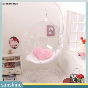 Xích đu mini bằng hợp kim trang trí nhà búp bê xinh xắn