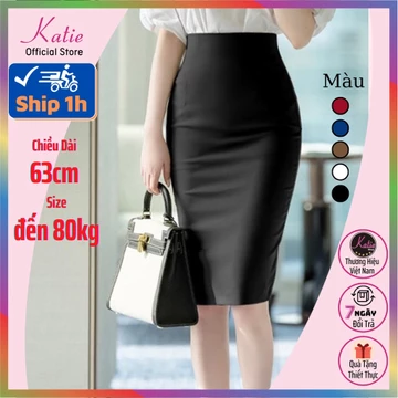 Chân Váy Công Sở KATIE Co Giãn Chân Váy Bút Chì Dáng Dài Qua Gối Chân Váy Ôm Body BigSize Đến 80kg