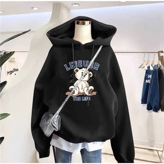 Áo hoodie nam nữ form rộng unisex KONOVA chất liệu nỉ bông dày dặn ấm áp không xù mũ 2 lớp