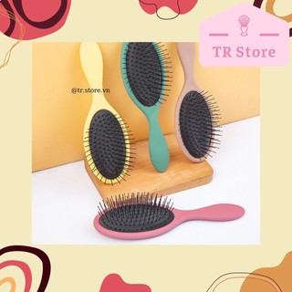 Lược paddle brush gỡ rối giảm rụng tóc massage da đầu dạng tròn