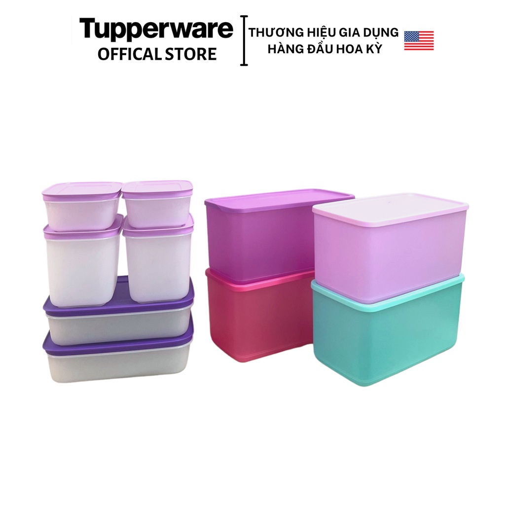 Combo trữ đông và trữ mát Tupperware Violet Funtastic - Bảo hành trọn ...