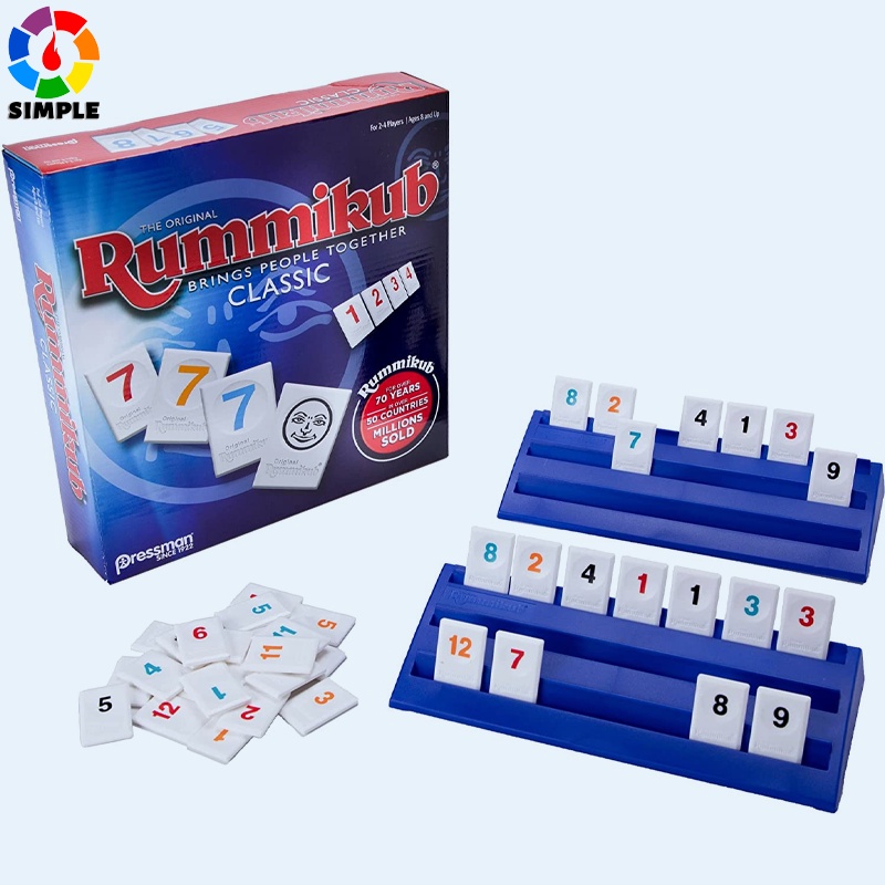 Bộ Trò Chơi Board Game Rummikub - Rummy Tile Board Game Cho Gia Đình ...