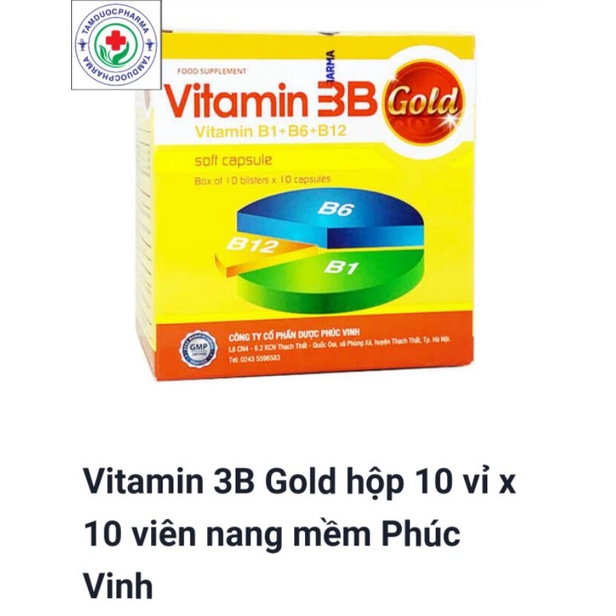 VITAMIN 3B GOLD hộp 10 vỉ 100 viên bổ thần kinh Shopee Việt Nam