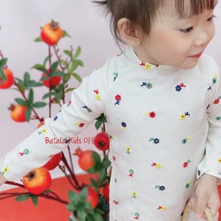 Áo dài Tết cho bé Batala Kids, Áo dài cách tân cao cấp hoạ tiết HOA NHÍ dễ thương cho bé từ 10-25kg