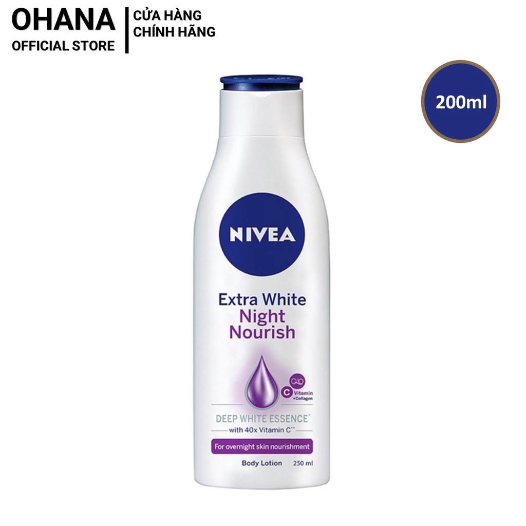 Sữa Dưỡng Thể Dưỡng Trắng Da Ban Đêm Nivea Extra White Night Nourish