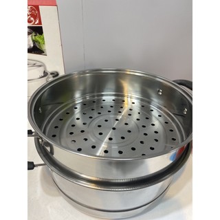 Nồi Hấp Gà, Hấp Bánh Inox 28cm Inox Không Gỉ, Dùng Được Bếp Từ