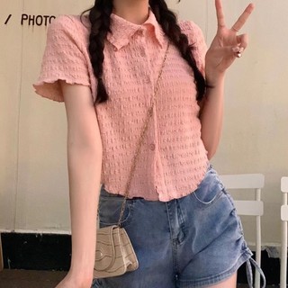 Áo Sơ Mi Nữ Ngắn Tay Cổ polo Phong Cách Hàn Quốc baju baju wanita Lenan panjang