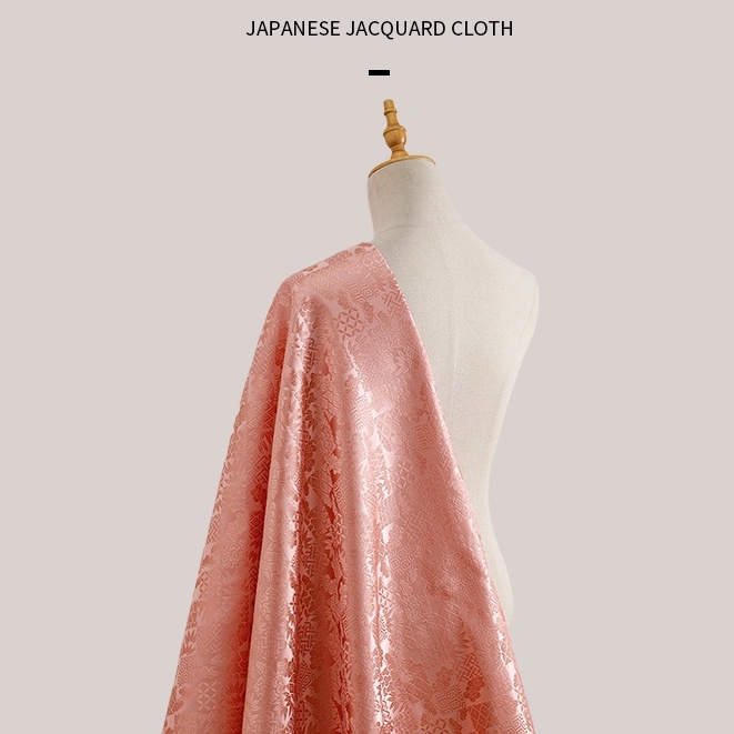 Thổ Cẩm satin Nhật Bản jacquard vải sườn xám mật độ cao Hanfu lụa satin vải jacquard DIY Chất liệu may vá
