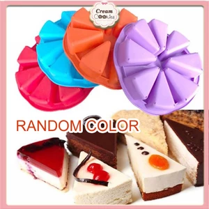 Khuôn Silicone Làm Bánh Hình Tròn 8 Tam Giác Ngăn Tiện Dụng Chịu Nhiệt Chống Dính Làm Bánh Bông Lan,Mousse,Thạch
